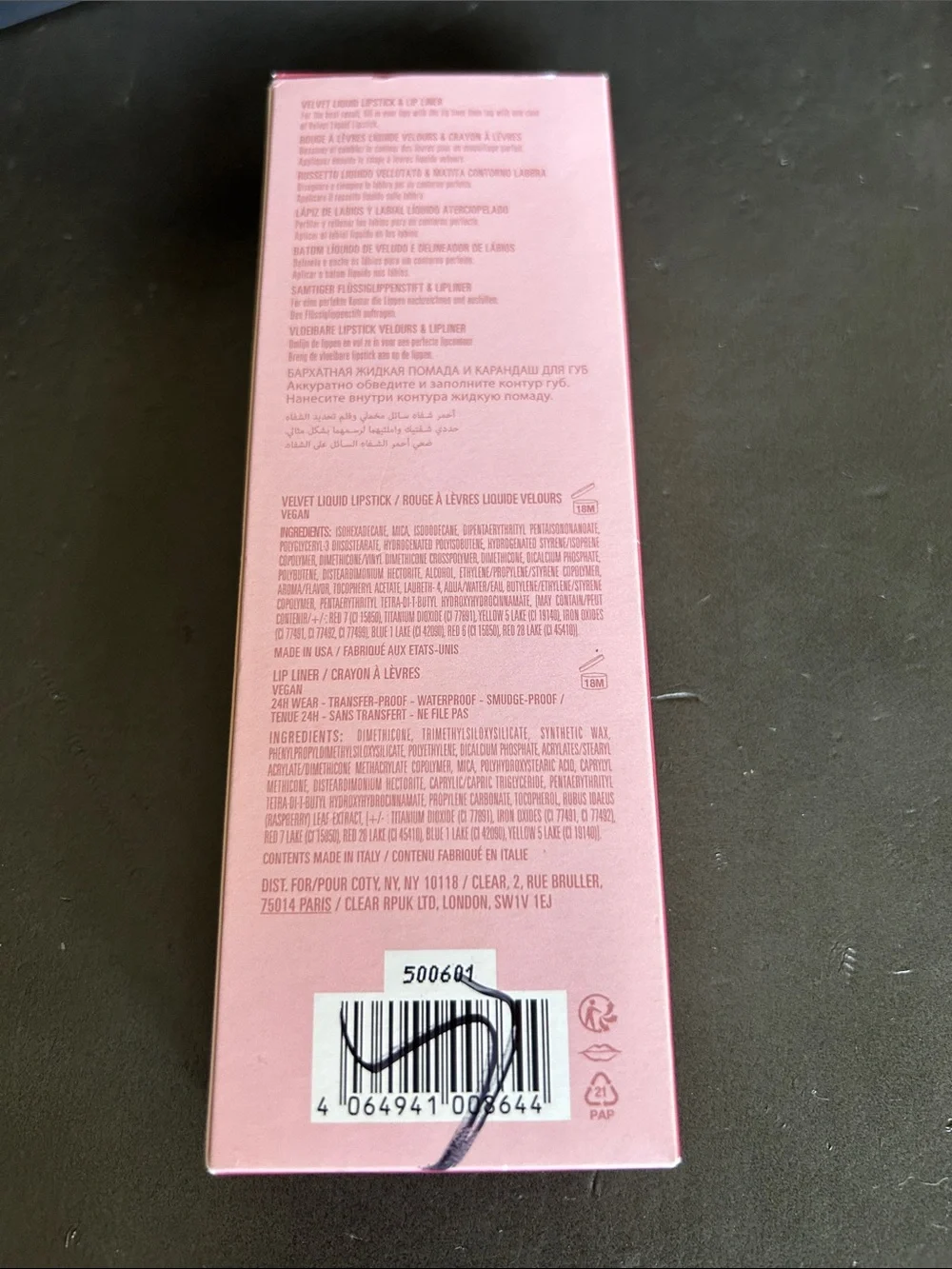 Kylie Jenner Lip Kit Velvet Liquid Lipstick & Lip Liner - Pink